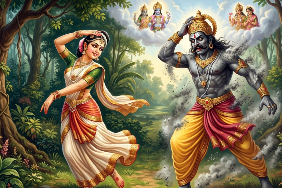 Bhasmasura and lord vishnu mohini avatar
